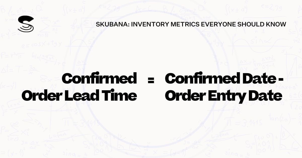 Confirmed Order Lead Time