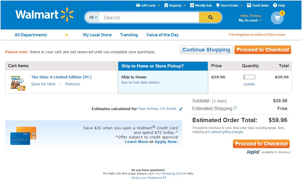 Walmart Transparent Fee Calculation | Must Have E-commerce Shopping Cart Features to Look For