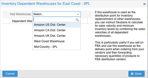 Skubana - Inventory-Dependent Warehouses Skubana - Inventory-Dependent Warehouses