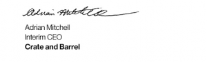 apology letter crate and barrel signature