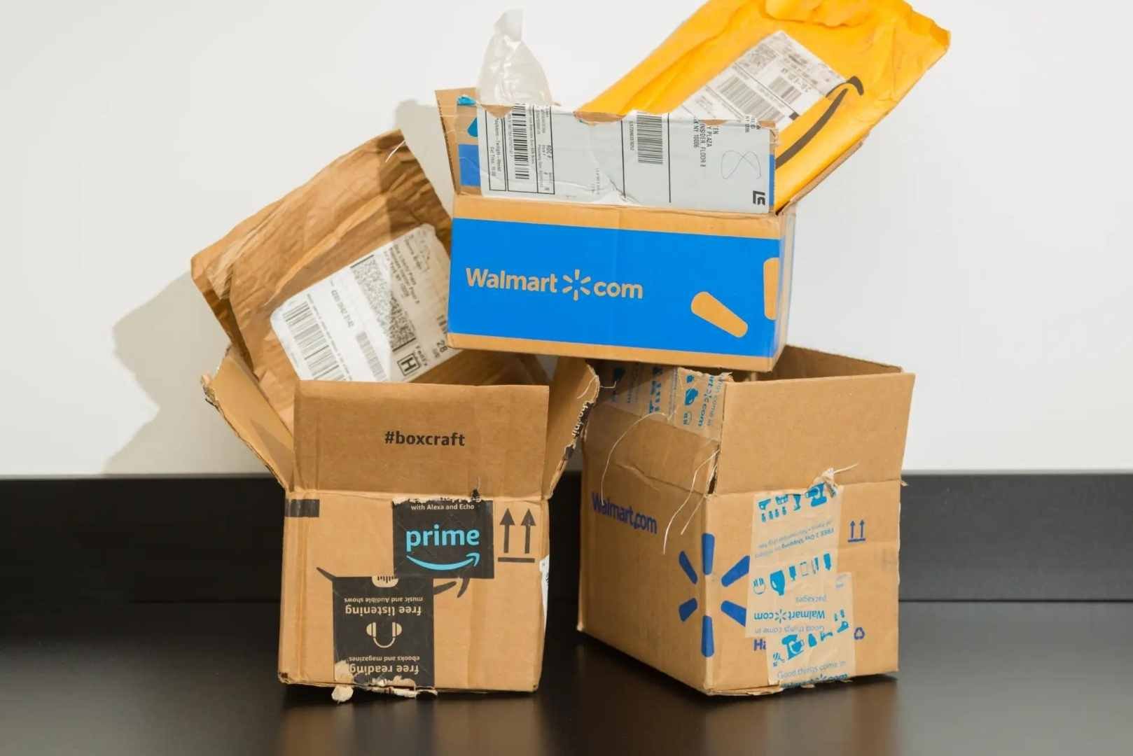 Walmart and Amazon Prime packages