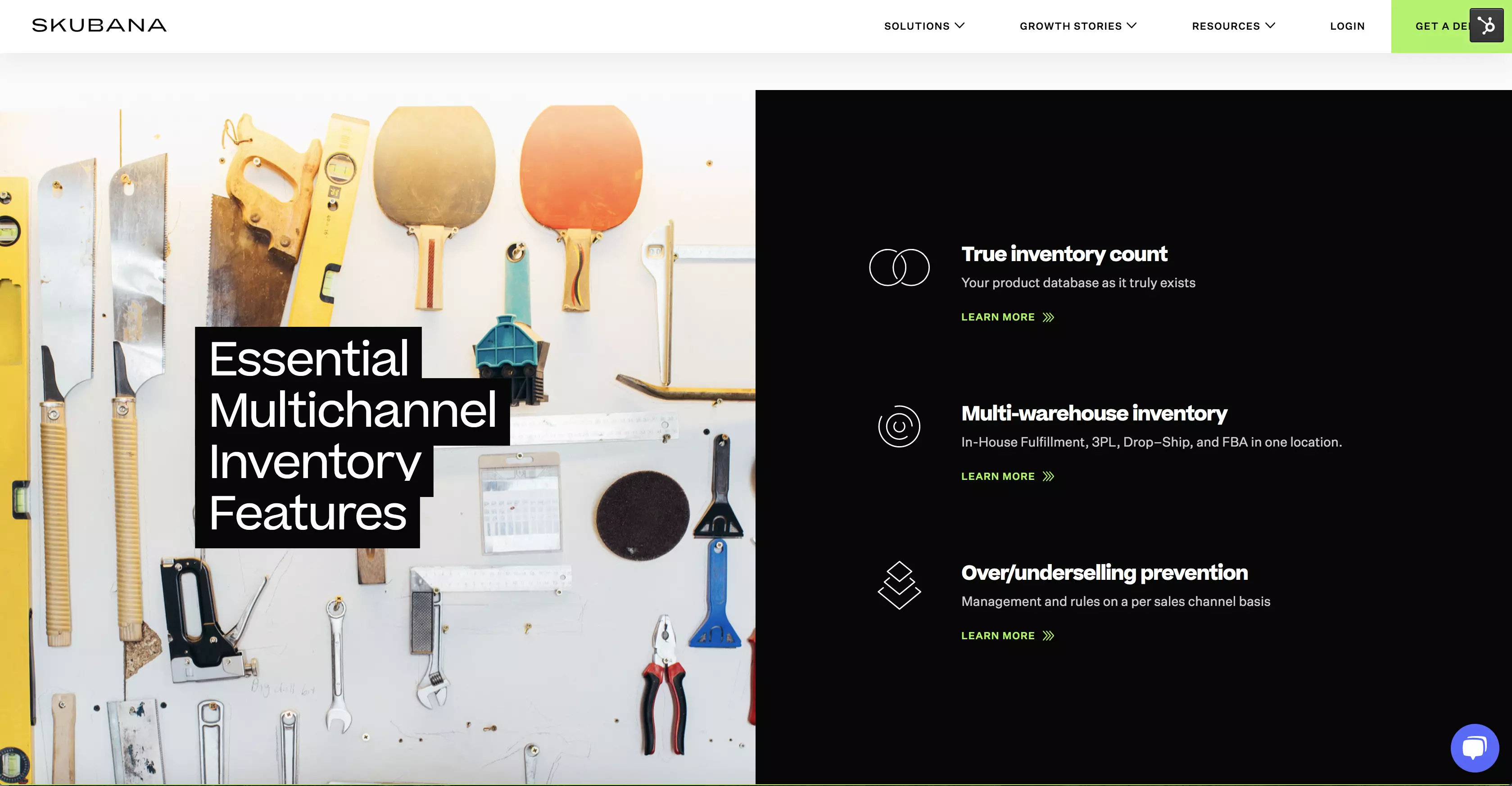 Características de inventário multicanal skubana